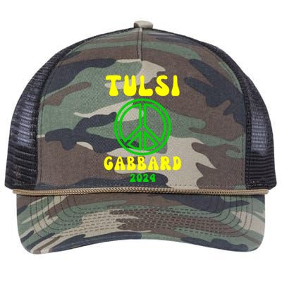 Tulsi Gabbard For President 2024 Retro Rope Trucker Hat Cap