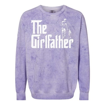 The Girlfather Funny Daddy Daughter Colorblast Crewneck Sweatshirt