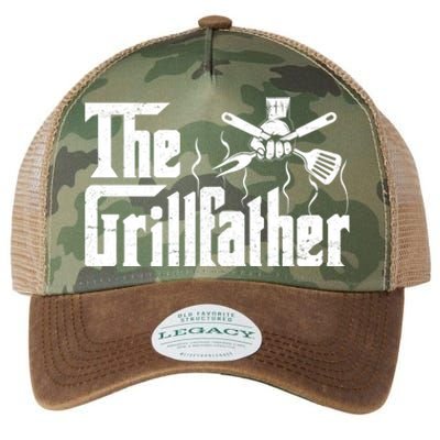 The Grillfather Funny Retro Barbecue Lover Bbq And Grilling Cute Gift Legacy Tie Dye Trucker Hat