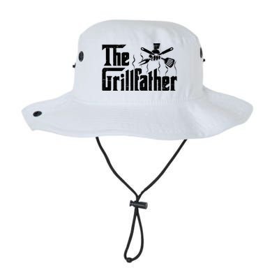 The Grillfather Funny Retro Barbecue Lover Bbq And Grilling Cute Gift Legacy Cool Fit Booney Bucket Hat