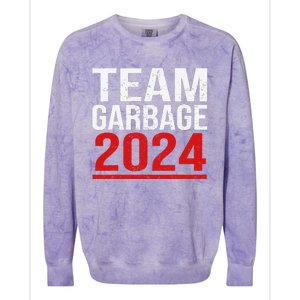 Team Garbage For Trump 2024 Elections 2024 Vote For Trump Colorblast Crewneck Sweatshirt