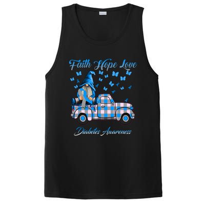 Truck Gnomes Faith Hope Love Diabetes Awareness Gift PosiCharge Competitor Tank