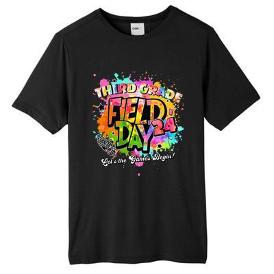 Third Grade Field Day 2024 Let The Games Begin Teachers Tall Fusion ChromaSoft Performance T-Shirt