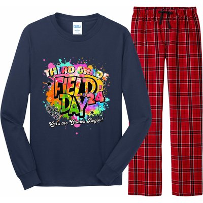 Third Grade Field Day 2024 Let The Games Begin Teachers Long Sleeve Pajama Set