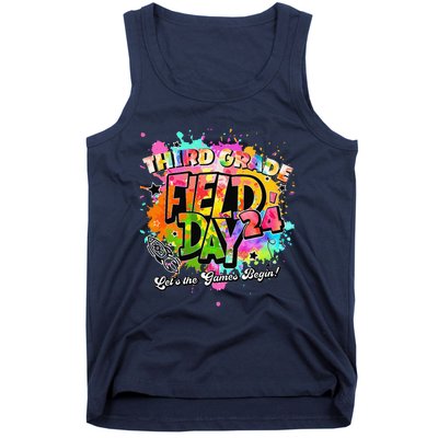 Third Grade Field Day 2024 Let The Games Begin Teachers Tank Top