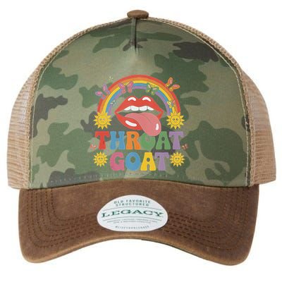 Throat Goat Funny Rainbow Pride Lips Tongue Novelty Legacy Tie Dye Trucker Hat