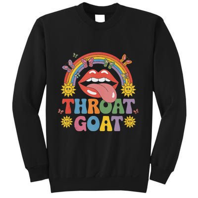 Throat Goat Funny Rainbow Pride Lips Tongue Novelty Sweatshirt