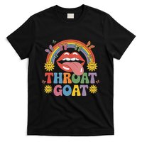 Throat Goat Funny Rainbow Pride Lips Tongue Novelty T-Shirt