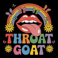 Throat Goat Funny Rainbow Pride Lips Tongue Novelty T-Shirt