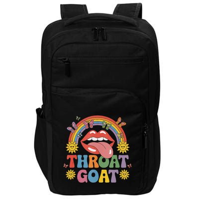 Throat Goat Funny Rainbow Pride Lips Tongue Novelty Impact Tech Backpack