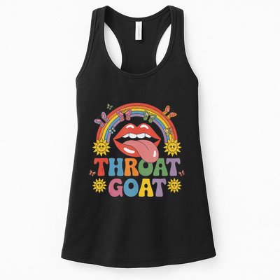 Throat Goat Funny Rainbow Pride Lips Tongue Novelty Womens Tank Top