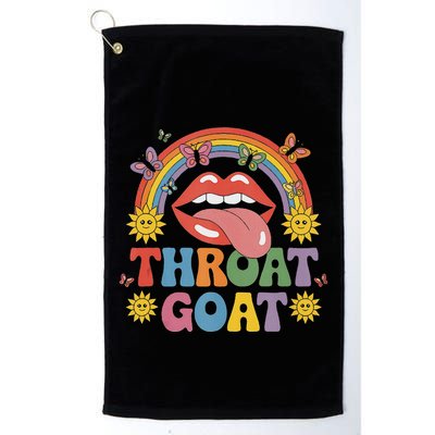 Throat Goat Funny Rainbow Pride Lips Tongue Novelty Golf Towel