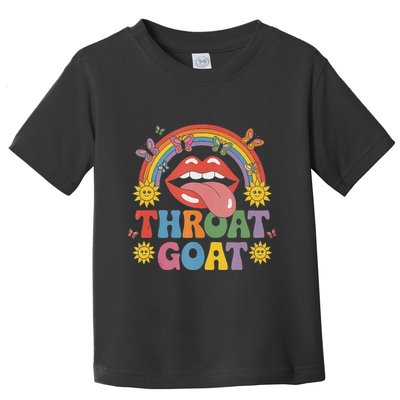 Throat Goat Funny Rainbow Pride Lips Tongue Novelty Toddler T-Shirt