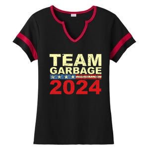 Team Garbage For Trump 2024 Elections 2024 Vote For Trump Ladies Halftime Notch Neck Tee