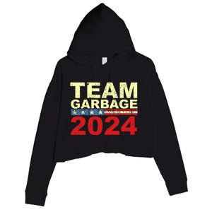 Team Garbage For Trump 2024 Elections 2024 Vote For Trump Crop Fleece Hoodie