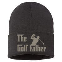 The Golf Father Funny Golfing For Golfer Sustainable Knit Beanie