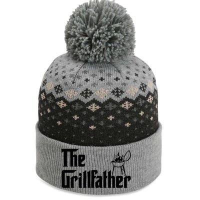 The Grillfather Funny Gift Grill Fan Gift The Baniff Cuffed Pom Beanie