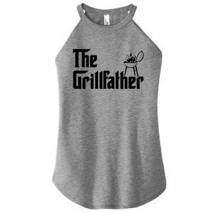 The Grillfather Funny Gift Grill Fan Gift Women's Perfect Tri Rocker Tank