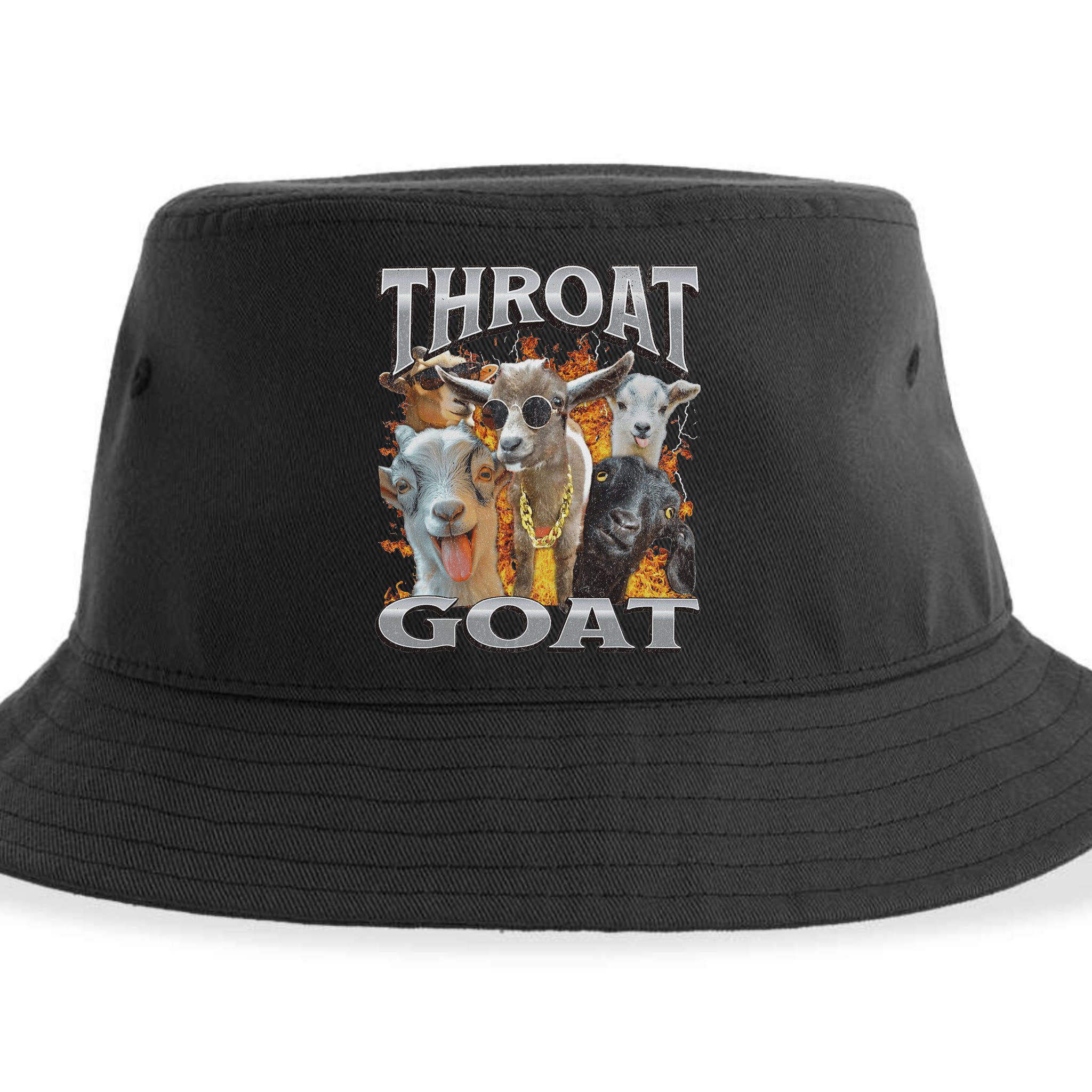 Throat Goat Funny Offensive Adult Humor Bootleg Sustainable Bucket Hat