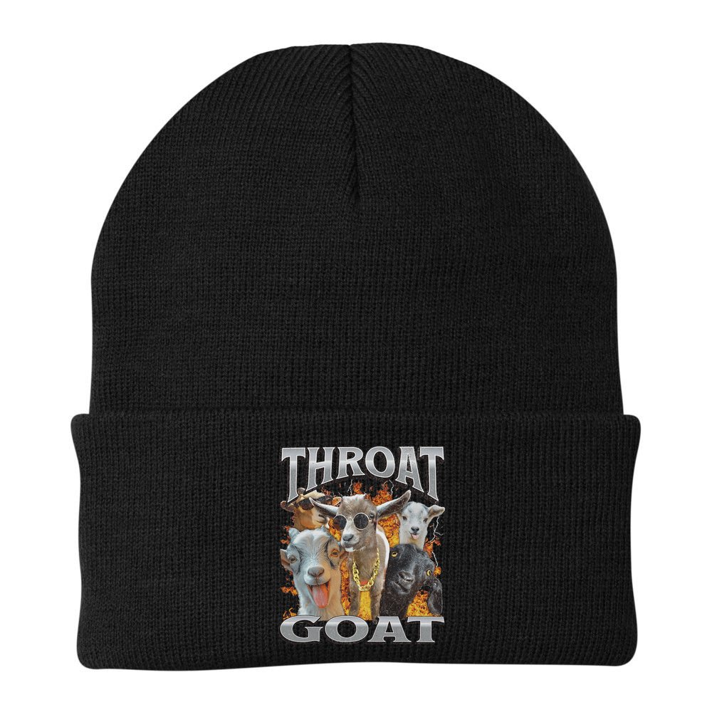 Throat Goat Funny Offensive Adult Humor Bootleg Beanie