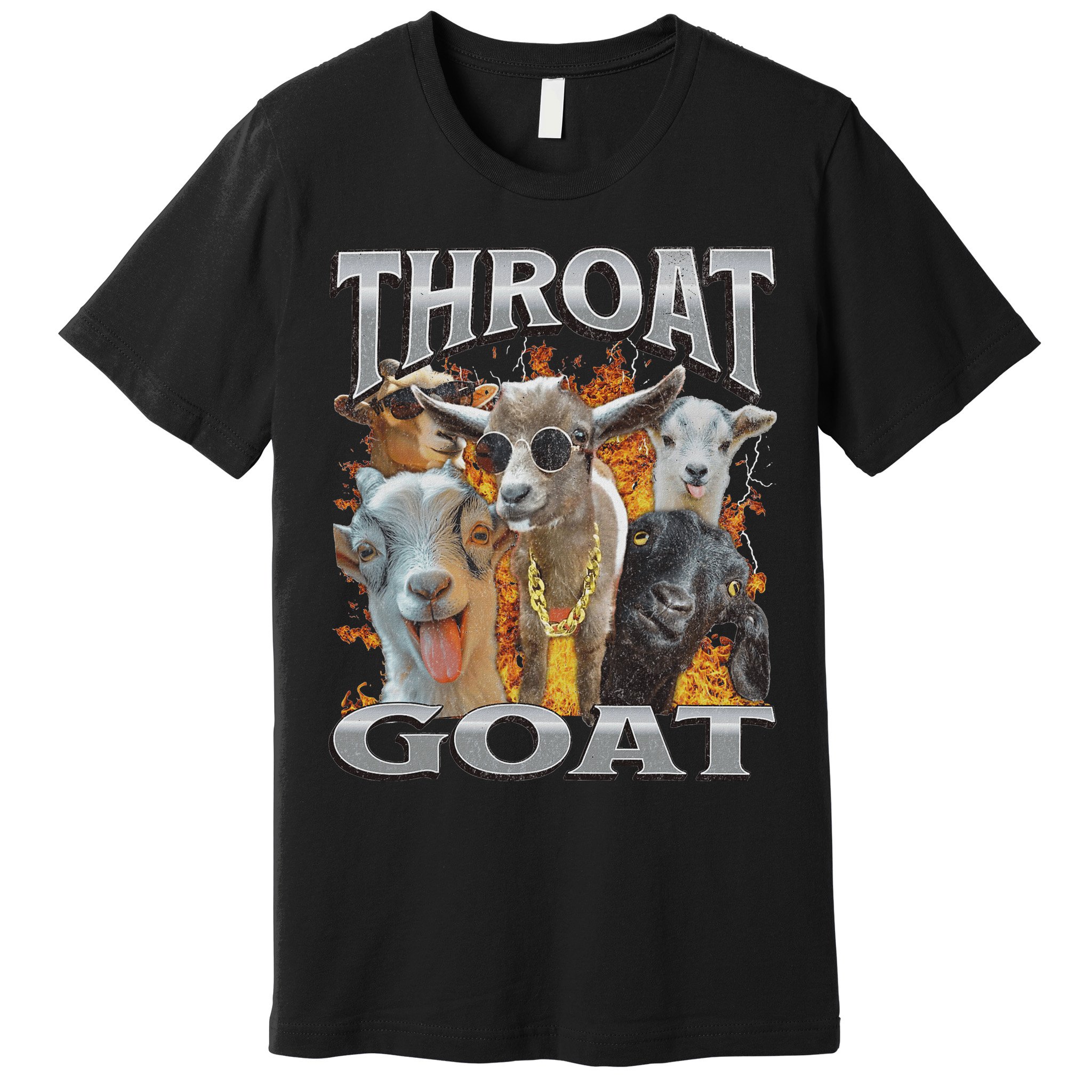 Throat Goat Funny Offensive Adult Humor Bootleg Premium T-Shirt