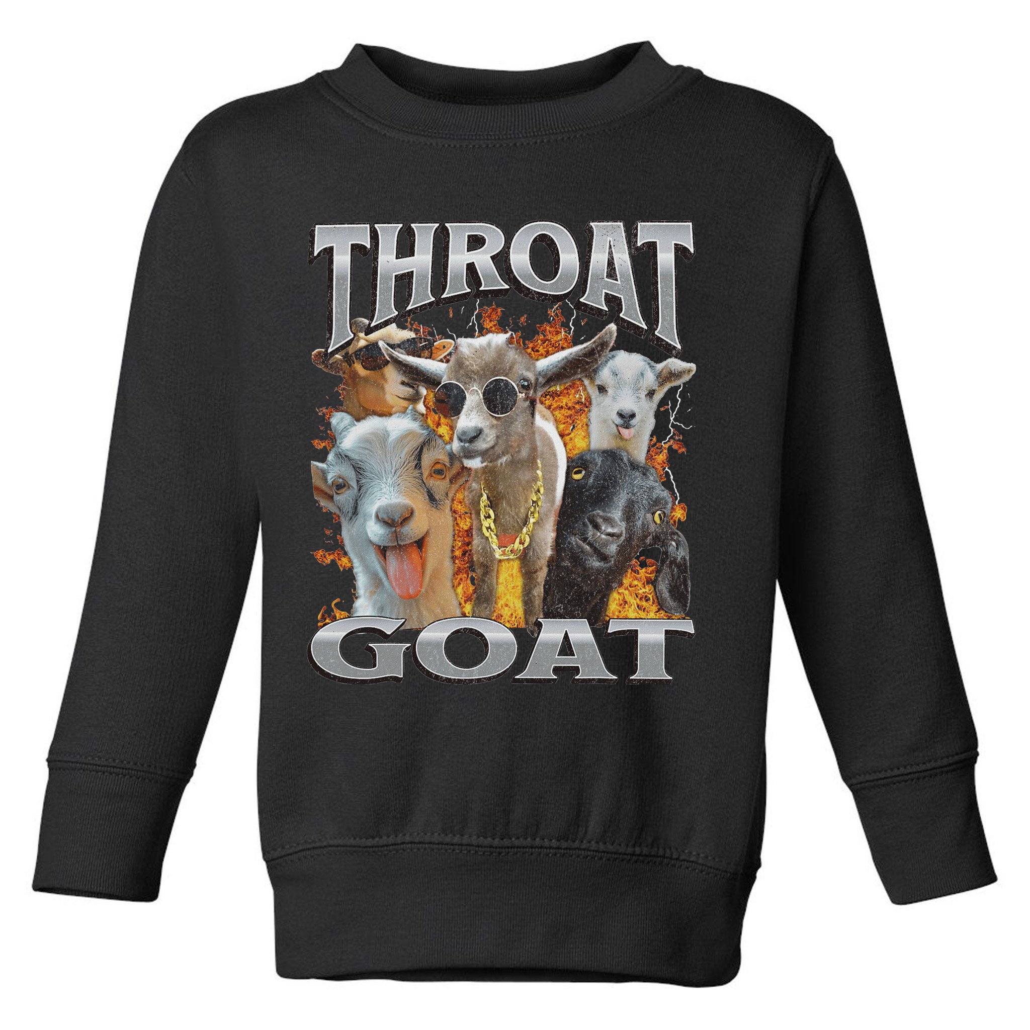 Throat Goat Funny Offensive Adult Humor Bootleg Toddler Sweatshirt