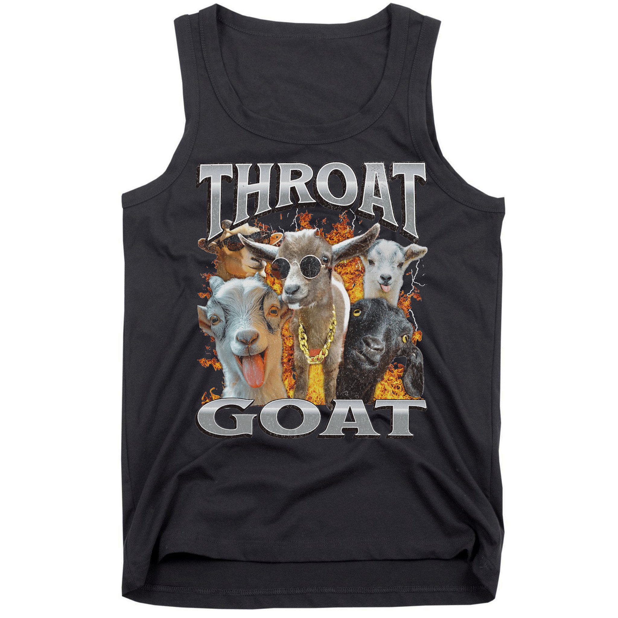 Throat Goat Funny Offensive Adult Humor Bootleg Tank Top
