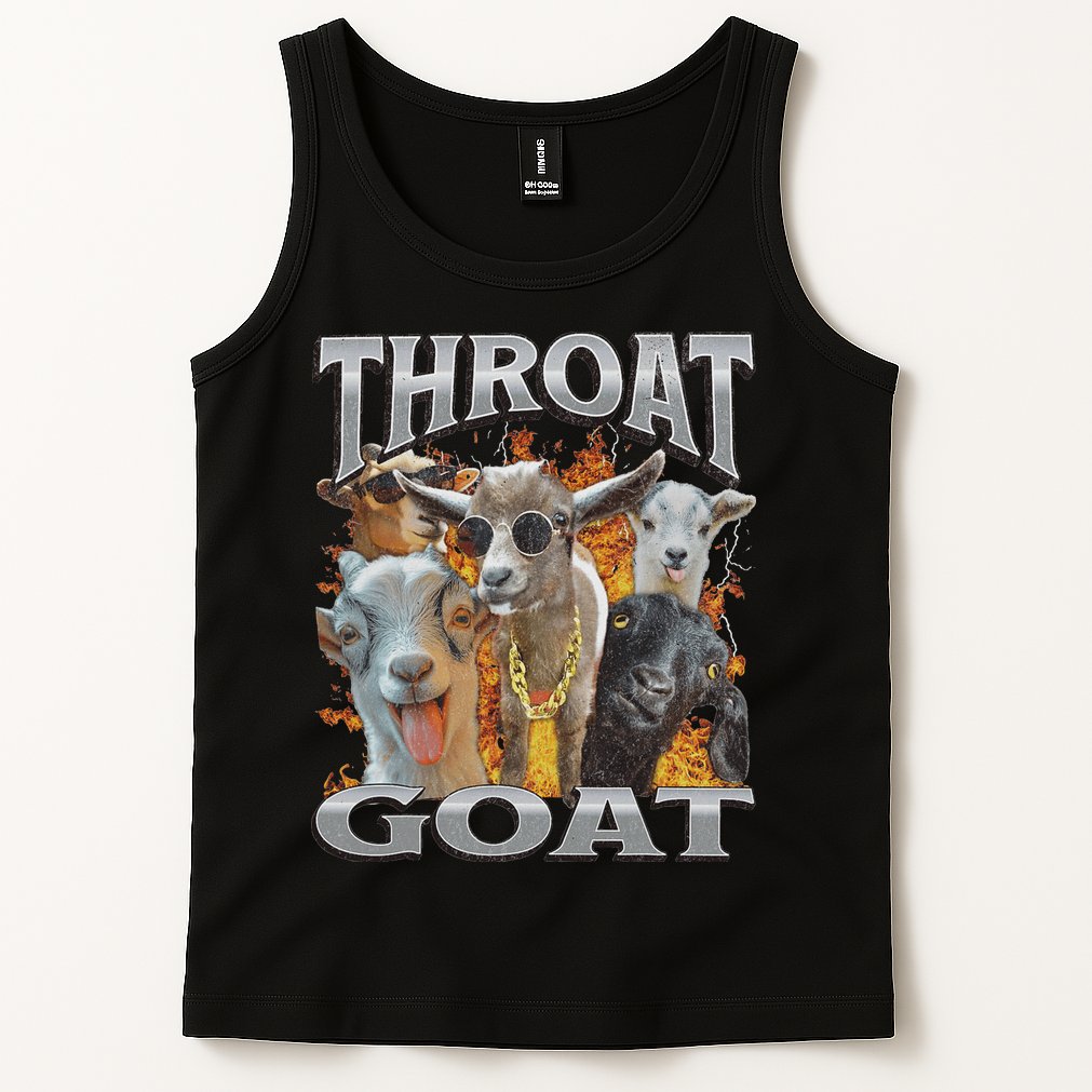Throat Goat Funny Offensive Adult Humor Bootleg Tank Top