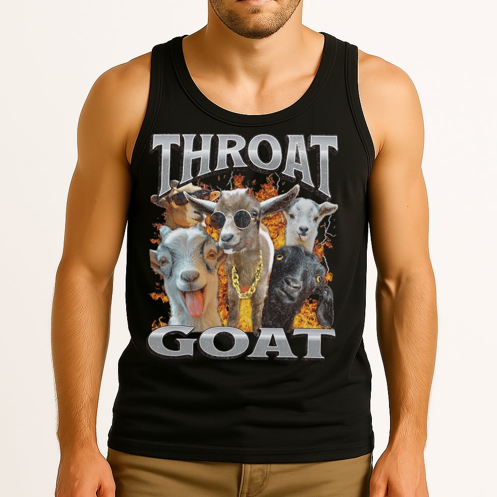 Throat Goat Funny Offensive Adult Humor Bootleg Tank Top