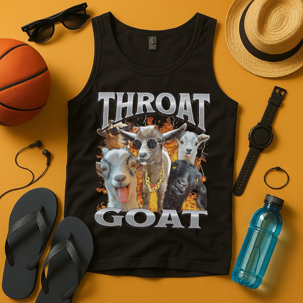 Throat Goat Funny Offensive Adult Humor Bootleg Tank Top