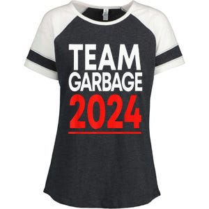 Team Garbage For Trump 2024 Elections 2024 Vote For Trump Enza Ladies Jersey Colorblock Tee