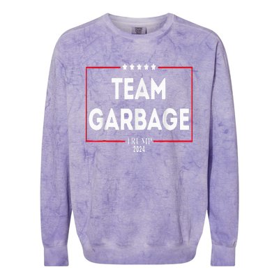 Team Garbage For Trump 2024 Colorblast Crewneck Sweatshirt