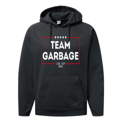 Team Garbage For Trump 2024 Performance Fleece Hoodie