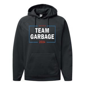 Team Garbage For Trump 2024 Performance Fleece Hoodie