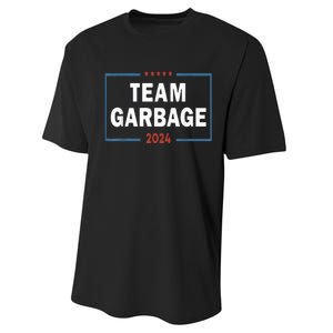 Team Garbage For Trump 2024 Performance Sprint T-Shirt