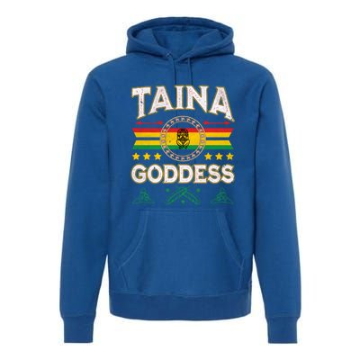 Taina Goddess Flag Atabey Puerto Rico Boriken Boricua Taino Gift Premium Hoodie