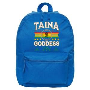 Taina Goddess Flag Atabey Puerto Rico Boriken Boricua Taino Gift 16 in Basic Backpack