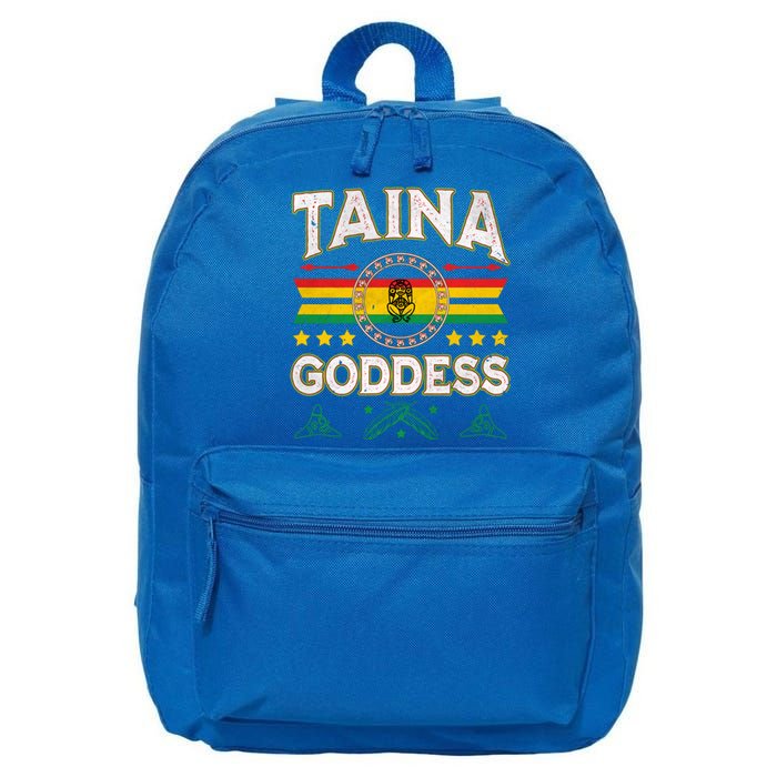 Taina Goddess Flag Atabey Puerto Rico Boriken Boricua Taino Gift 16 in Basic Backpack