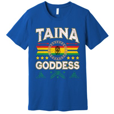 Taina Goddess Flag Atabey Puerto Rico Boriken Boricua Taino Gift Premium T-Shirt