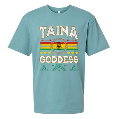 Taina Goddess Flag Atabey Puerto Rico Boriken Boricua Taino Gift Sueded Cloud Jersey T-Shirt