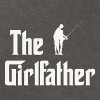 The Girlfather Funny Dad Of Girl Fishing Father And Daughter Cotton Canvas Backpack