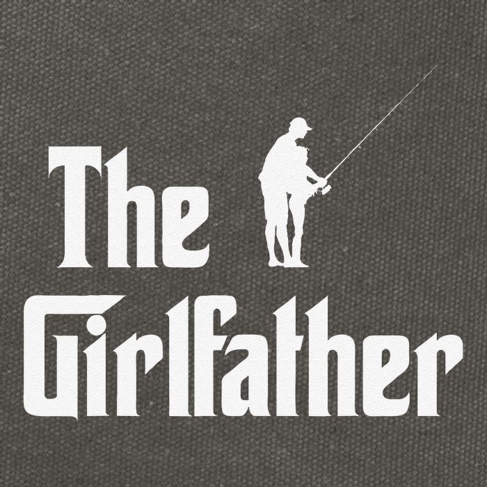 The Girlfather Funny Dad Of Girl Fishing Father And Daughter Cotton Canvas Backpack