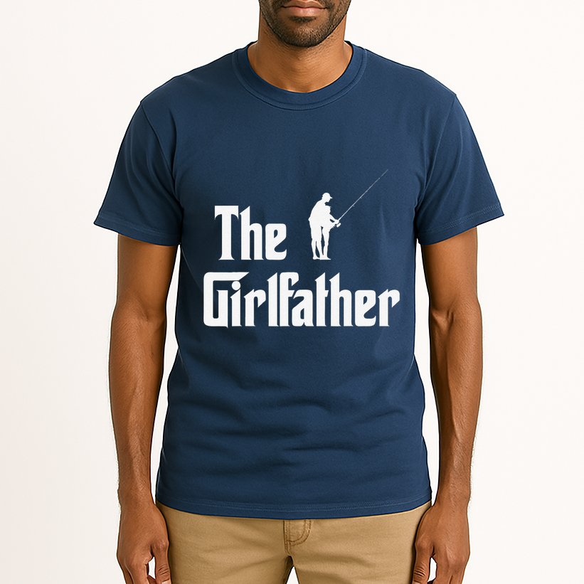 The Girlfather Funny Dad Of Girl Fishing Father And Daughter Tall T-Shirt