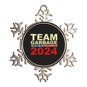 Team Garbage For Trump 2024 Elections 2024 Vote For Trump Metallic Star Ornament