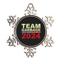 Team Garbage For Trump 2024 Elections 2024 Vote For Trump Metallic Star Ornament