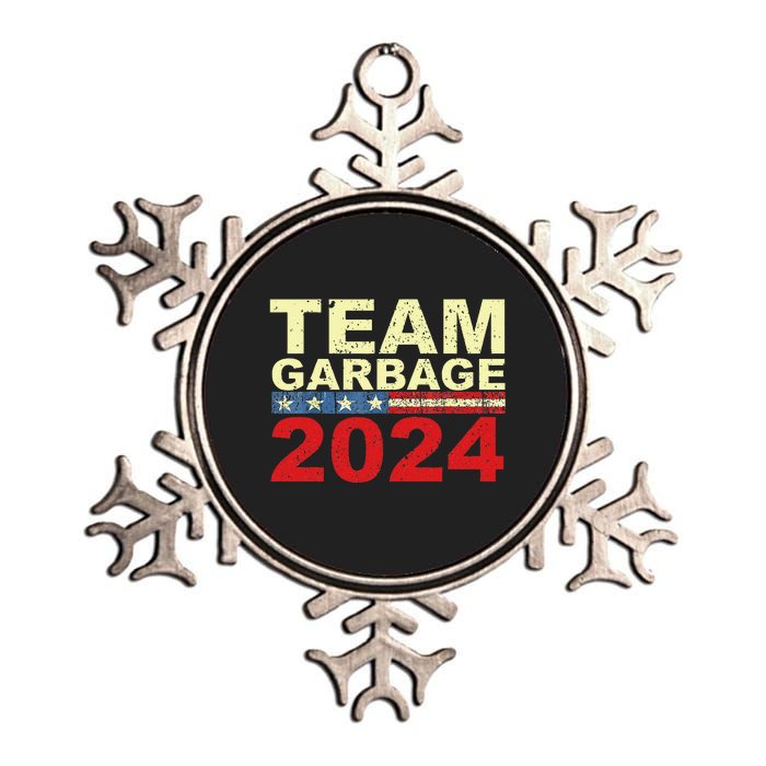 Team Garbage For Trump 2024 Elections 2024 Vote For Trump Metallic Star Ornament