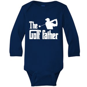 The Golf Father Funny Golf Dad Joke Pun Gift Baby Long Sleeve Bodysuit