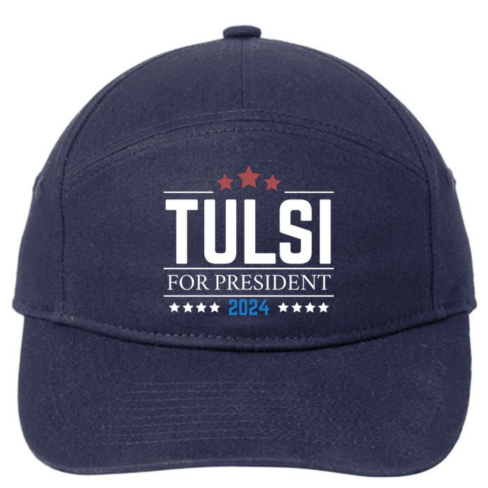 Tulsi Gabbard For President 2024 7-Panel Snapback Hat