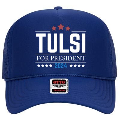 Tulsi Gabbard For President 2024 High Crown Mesh Back Trucker Hat