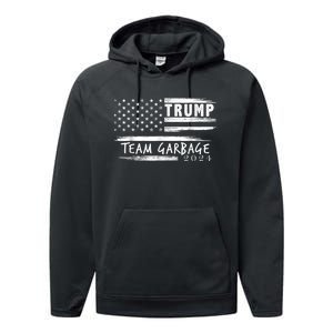 Team Garbage For Trump 2024 Garbage For Trump Votetrump 2024 Performance Fleece Hoodie